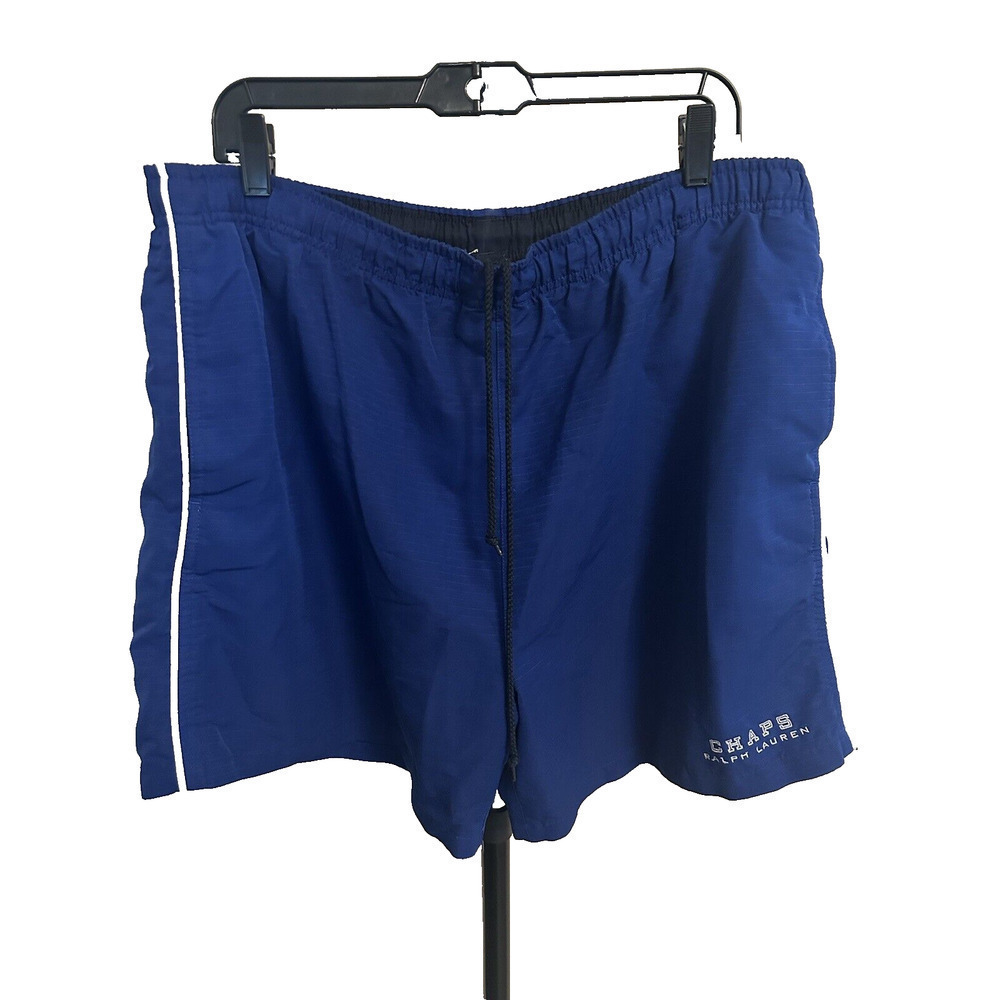 Mens Designer Polo Chaps Swim Surfing Board Shorts Blue Summer Polyester Size XL